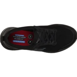 Women's Wide Fit Skechers 77222EC Squad SR Occupational Trainers - Black