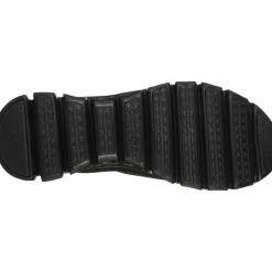 Women's Wide Fit Skechers 104198 Glide Step Grand Flash Trainers - Black