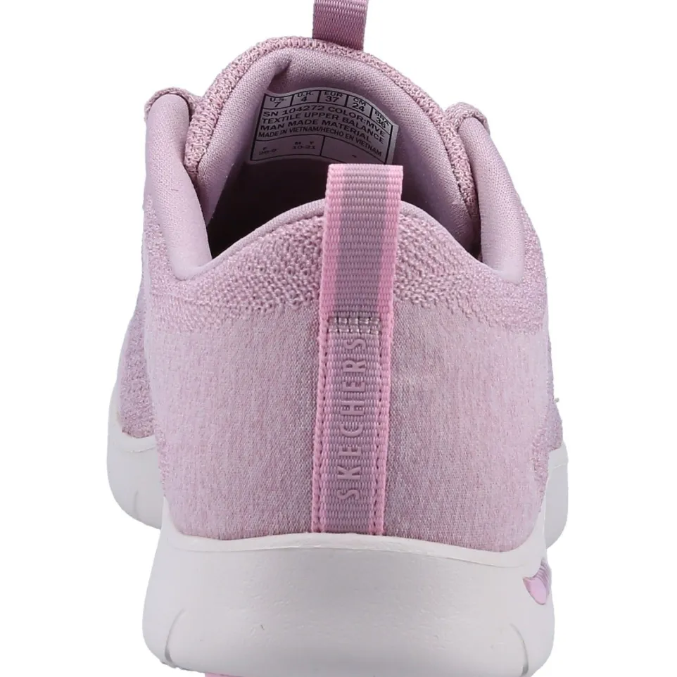 Women's Wide Fit Skechers 104272 Arch Fit Refine Trainers - Mauve
