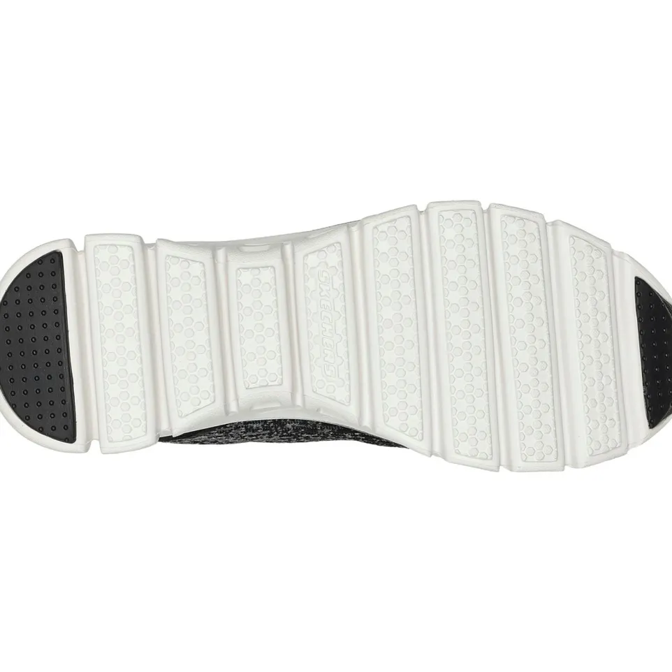 Women's Wide Fit Skechers 104325 Glide-Step Head Start Trainers - Black
