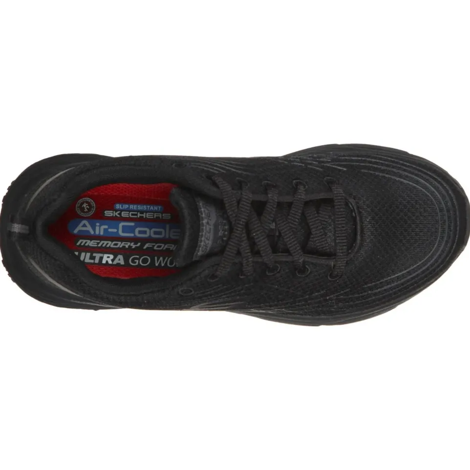 Women's Wide Fit Skechers 108016EC Max Cushioning Elite Sr Trainers -Black