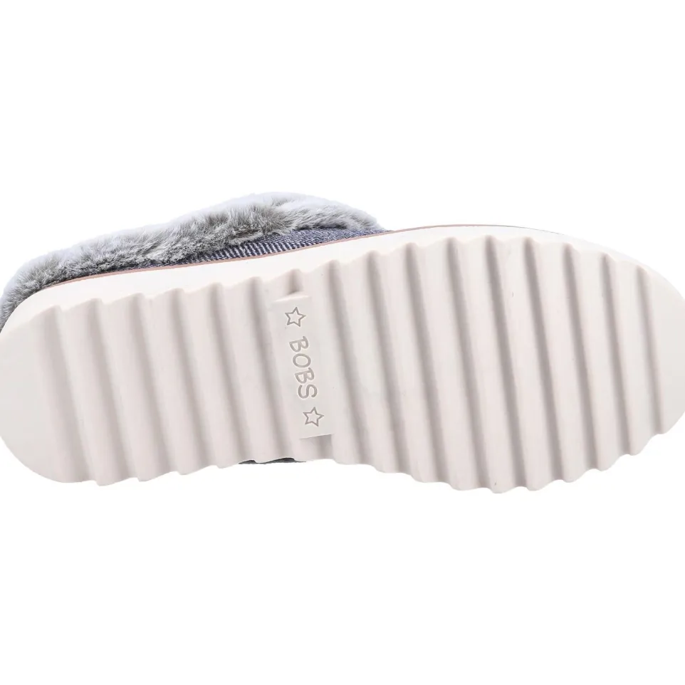Women's Wide Fit Skechers 113422 Bobs Mountain Kiss Slippers