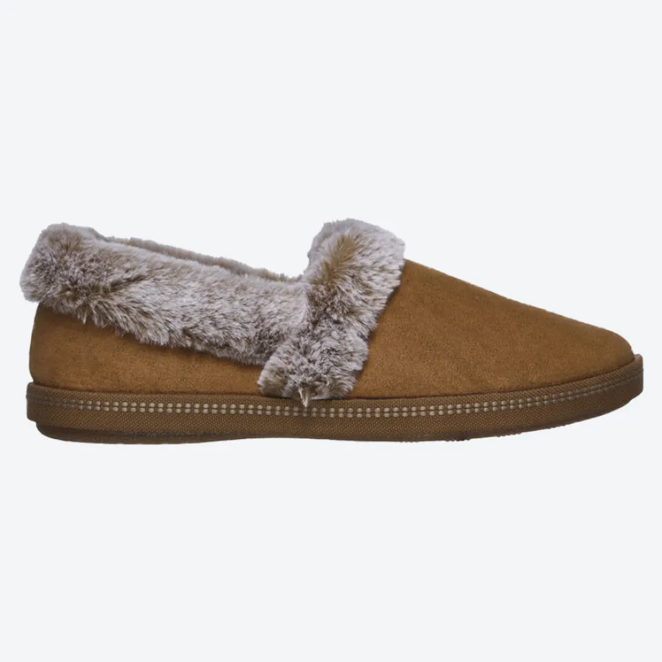 Women's Wide Fit Skechers 32777 Cozy Campfire Team Toasty Slippers