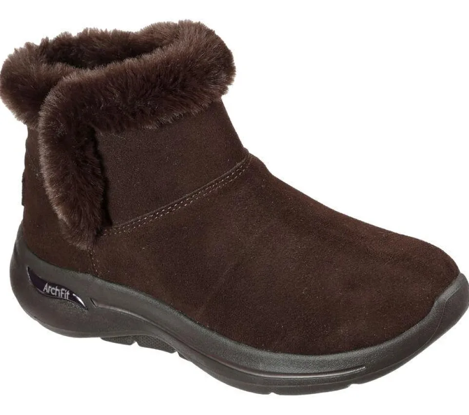 Women's Wide Fit Skechers 144400 Go Walk Arch Fit Cherish Boots