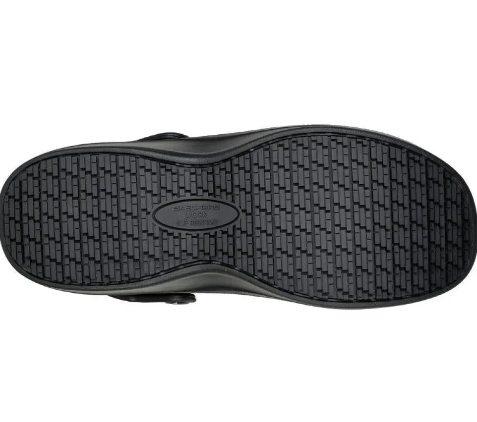 Women's Wide Fit Skechers 108067 Riverbound Pasay Arch Fit Clog Shoes