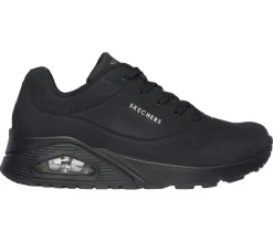 Women's Wide Fit Skechers 73690 Uno - Stand On Air Walking Street Wear Trainers