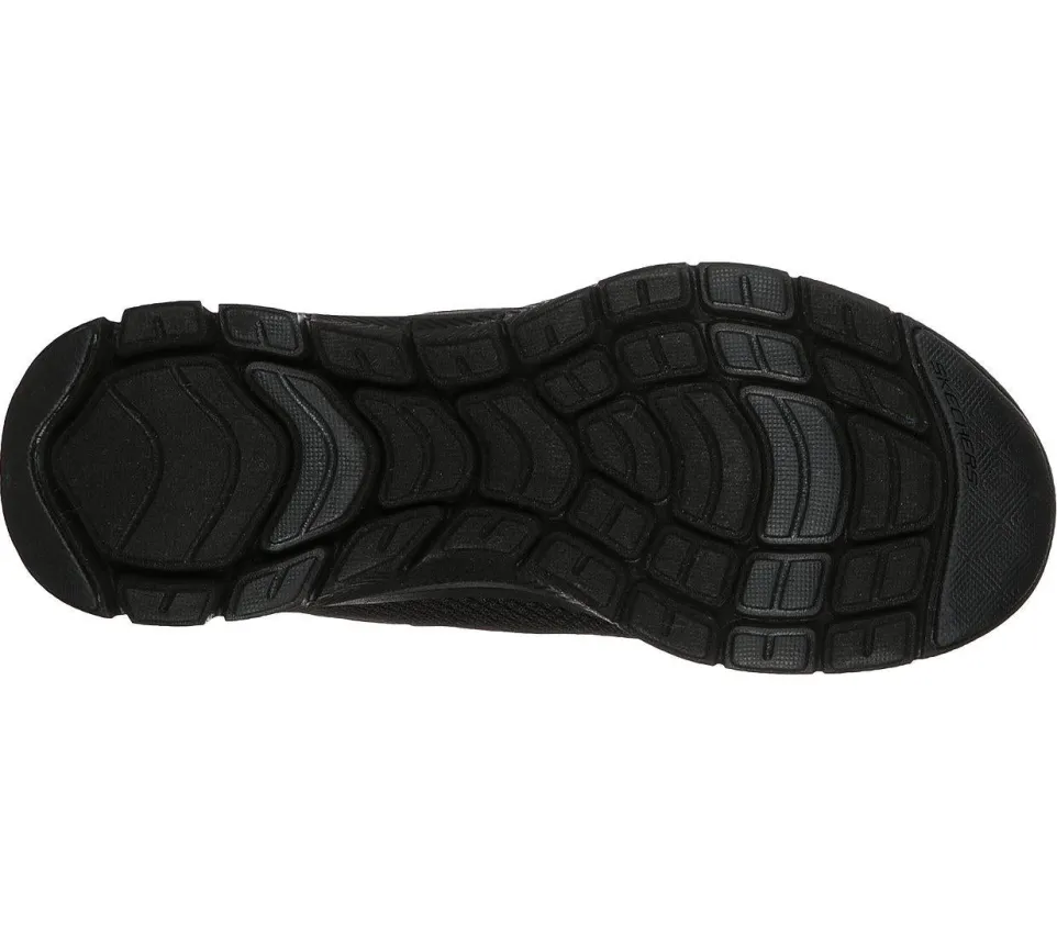 Womens Wide Fit Skechers Flex Appeal 4.0 - 149303 Walking Trainers - Black