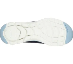 Womens Wide Fit Skechers Flex Appeal 4.0 - 149303 Walking Trainers - Navy Blue