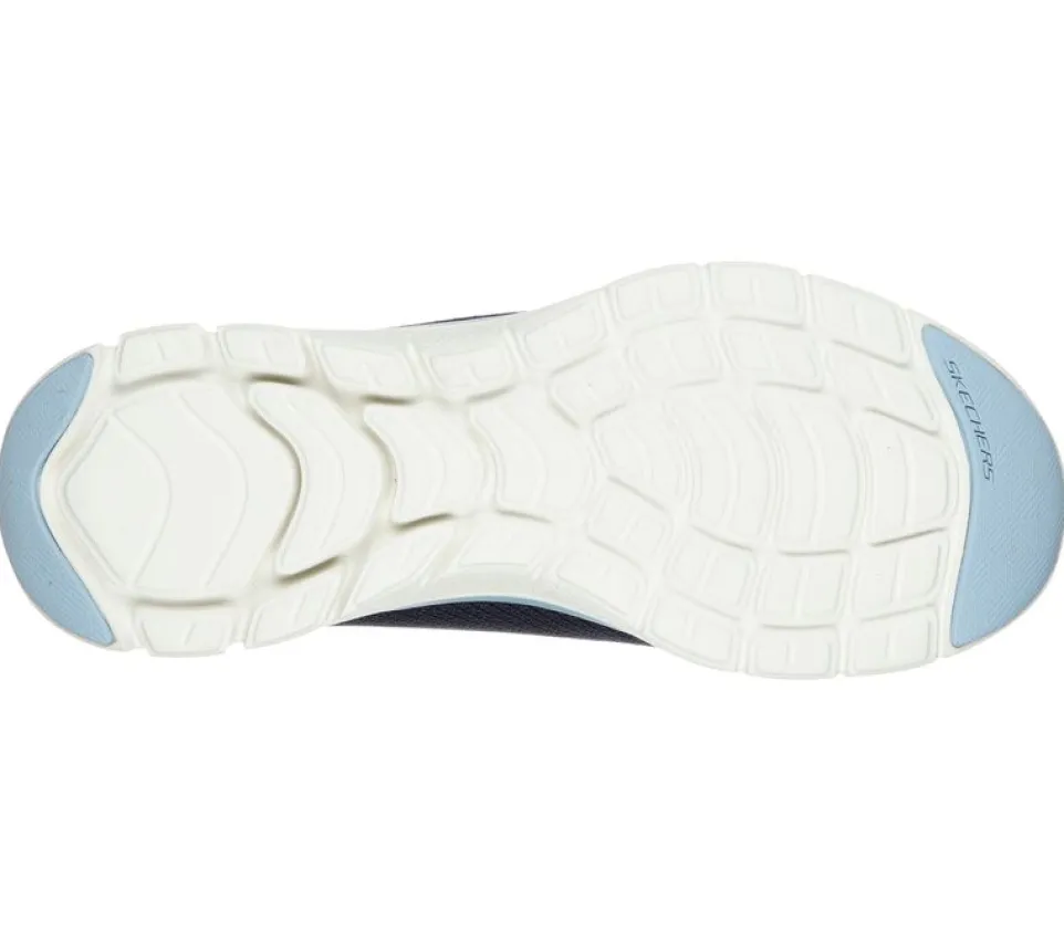 Womens Wide Fit Skechers Flex Appeal 4.0 - 149303 Walking Trainers - Navy Blue