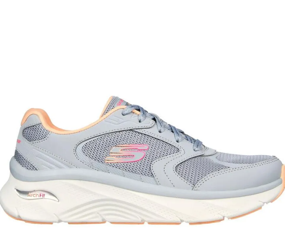 Women's Wide Fit Skechers 149686 Relaxed Fit Arch Fit D'lux Trainers