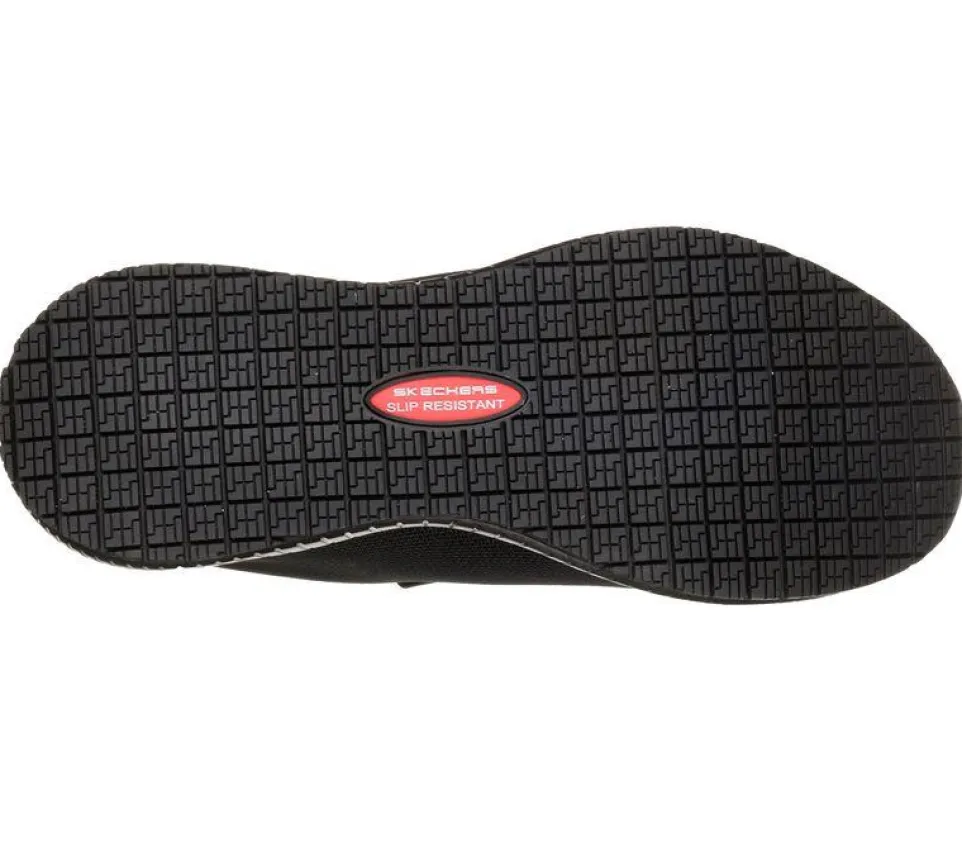 Women's Wide Fit Skechers Squad Sr 77222 Walking Work Shoes