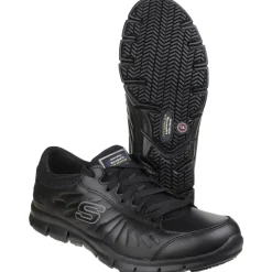 Women's Wide Fit Skechers 76551EC Eldred Occupational Trainers