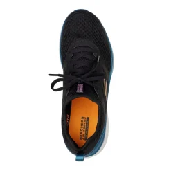 Women's Wide Fit Skechers 128276 Go Run Consistent Vivid Trainers - Black