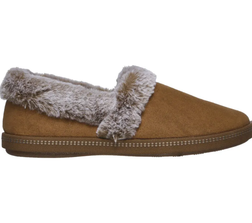 Women's Wide Fit Skechers 32777 Cozy Campfire Team Toasty Slippers