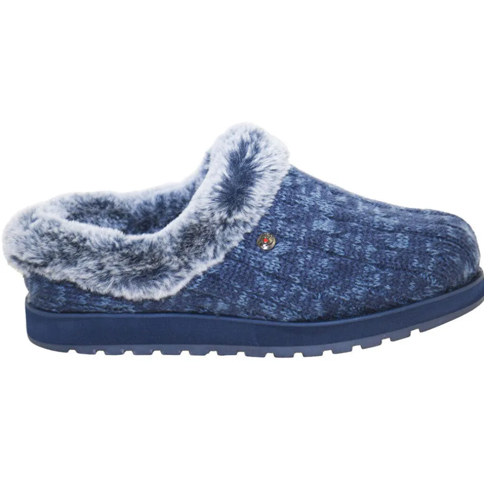 Womens Wide Fit Skechers Bobs Ice Angel 31204W Mule Slippers