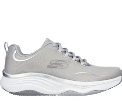Women's Wide Fit Skechers 149837 D'lux Fitness Pure Glam Trainers
