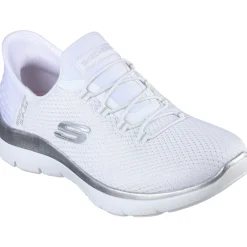 Women's Wide Fit Skechers 150123 Slip-ins Summits Diamond Dream Trainer