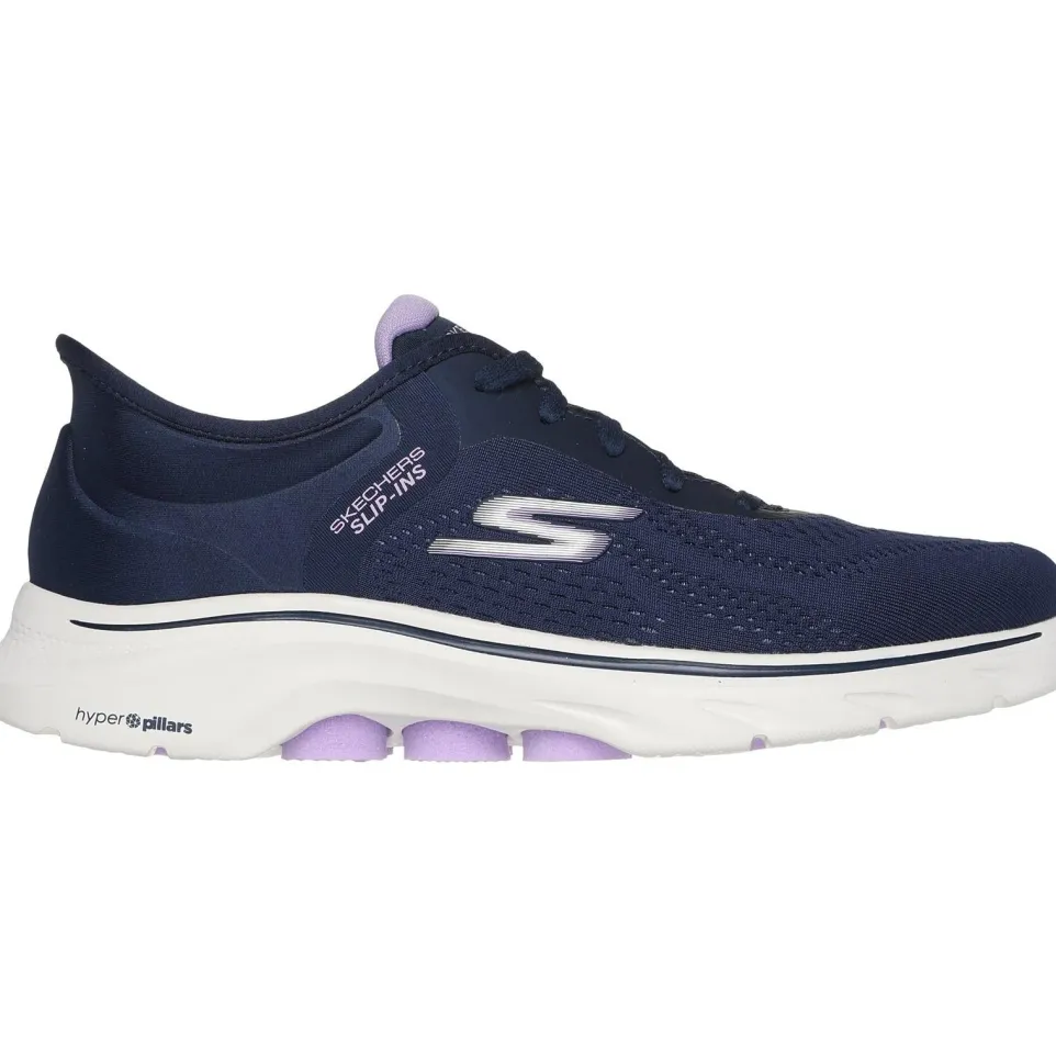 Women's Wide Fit Skechers 125233 Slip-ins Go Walk 7 Valin Trainers