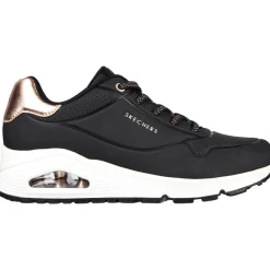Women's Wide Fit Skechers 155196 Uno Shimmer Away Trainers