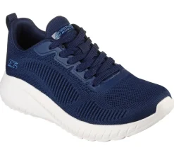 Womens Wide Fit Skechers Bobs Squad Chaos Face Off 117209 Vegan Trainers