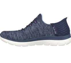 Women's Wide Fit Skechers 149937W Summits Dazzling Haze Vegan Trainers