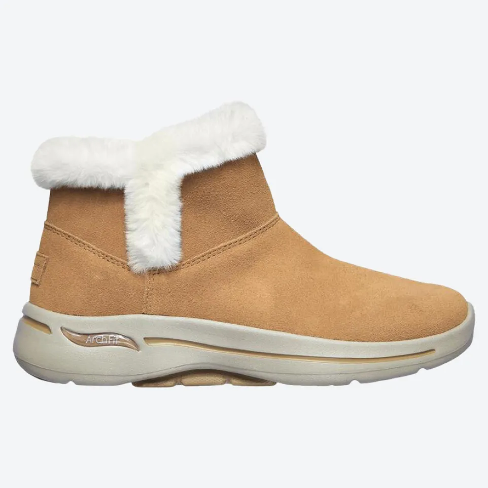 Women's Wide Fit Skechers 144400 Go Walk Arch Fit Cherish Boots