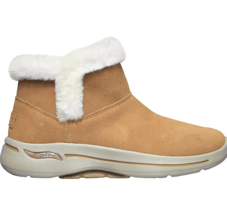Women's Wide Fit Skechers 144400 Go Walk Arch Fit Cherish Boots