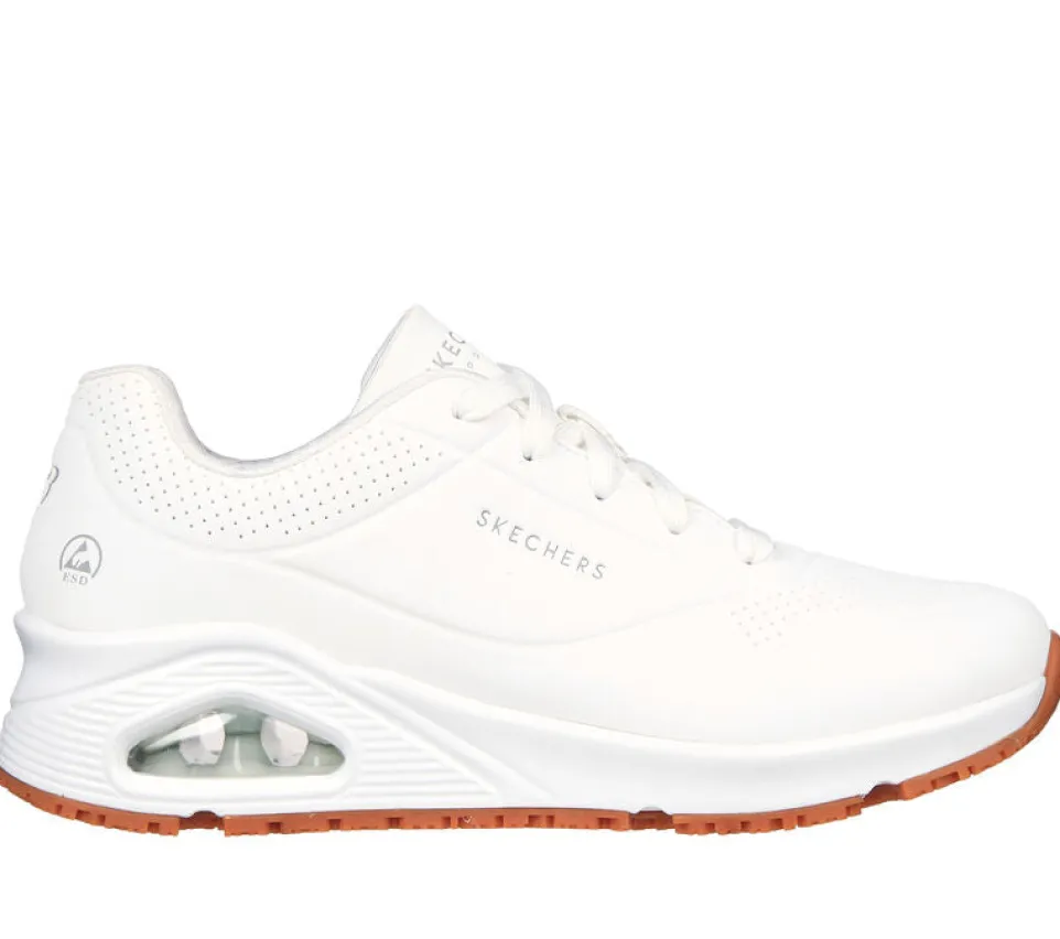 Women's Wide Fit Skechers 108021EC Uno Sr Trainers